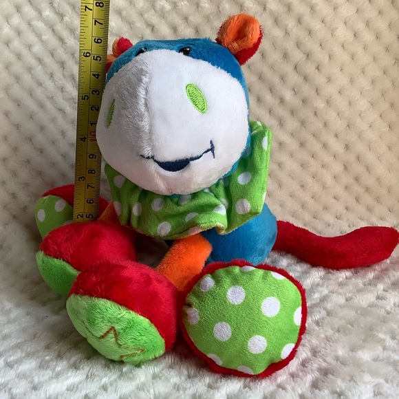 Parents Choice Cuddly Colorful Plush Cow Rattle Crinkle Toy - Picture 2 of 7